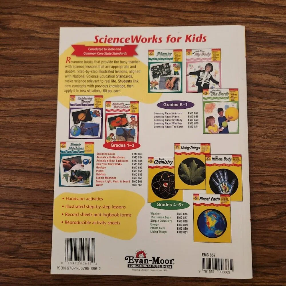 Scienceworks for Kids Series Geology Grades 1-3 by Evan-Moor Book Workbook